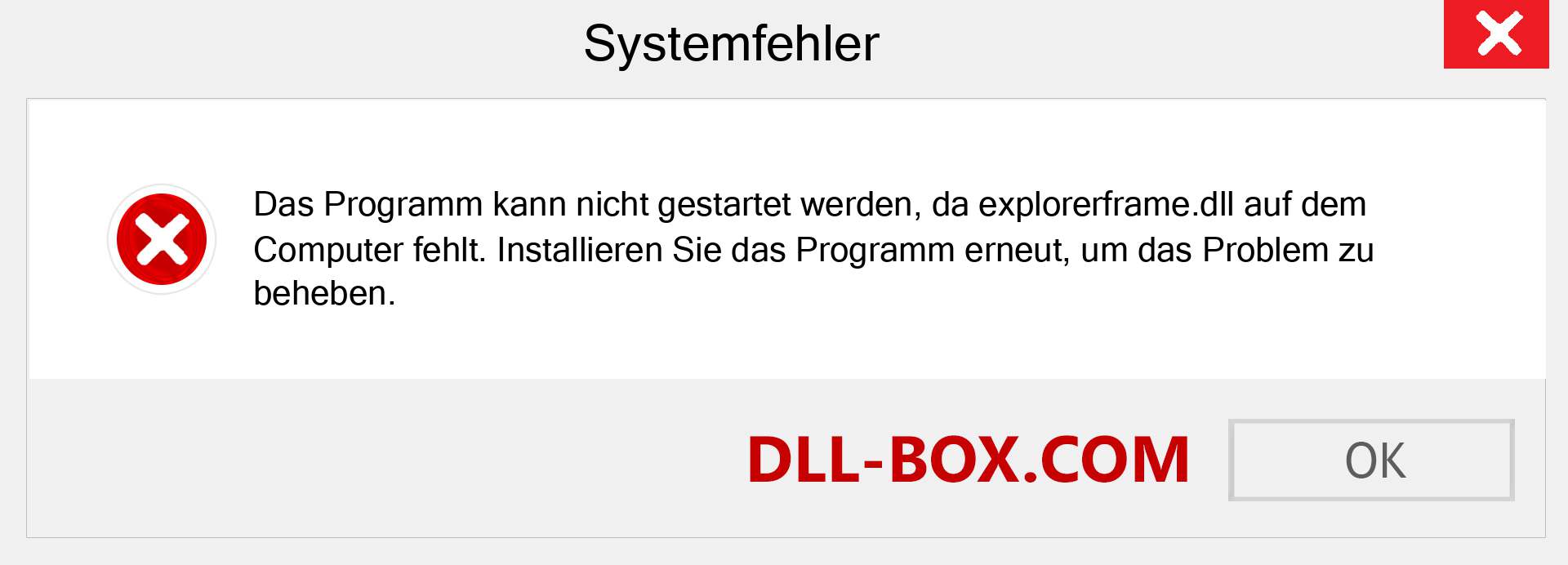 explorerframe.dll-Datei fehlt?. Download für Windows 7, 8, 10 - Fix explorerframe dll Missing Error unter Windows, Fotos, Bildern